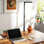 Versatile LED Desk Lamp with Dual Colour Modes - Dimmable Clamp Table Lamp for Study & Work - Sleek Black Design