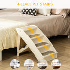 Elevate Your Pet's Comfort with Non-Slip 4-Step Portable Dog Stairs for Easy Access to Beds and Sofas