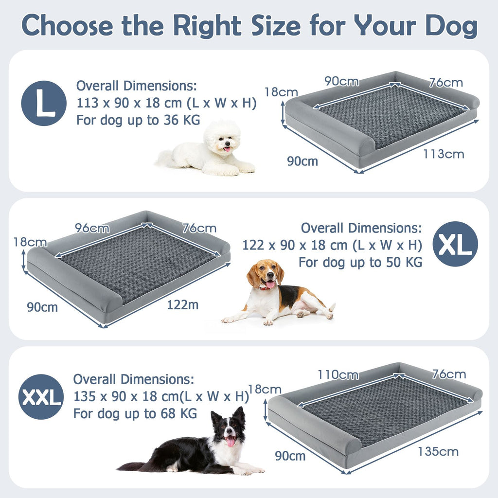 Luxurious Orthopedic Foam Dog Bed - Large Size for Ultimate Comfort and Support