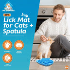Elevate Your Pet's Mealtime with Our 2-Pack Silicone Lick Mats for Cats & Dogs - Includes Spatula & Strong Suction Cups!