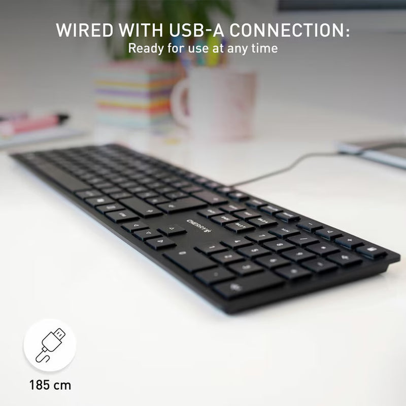 Sleek and Stylish KC 6000 SLIM Wired Keyboard - Elevate Your Workspace with Precision and Comfort