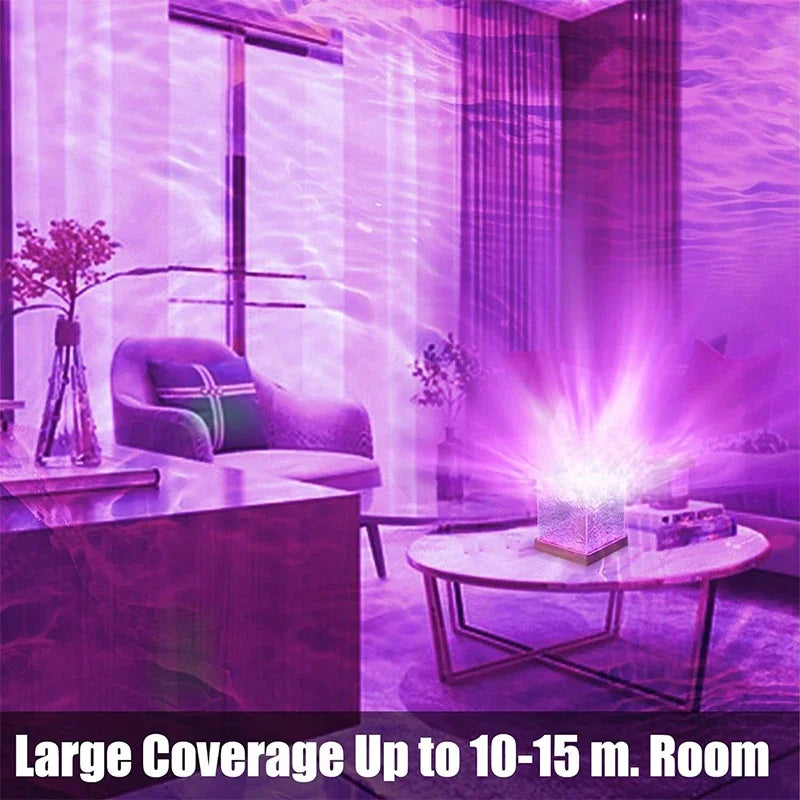 Enchanting Ocean Wave Projector Light - 16 Color Aura Glow Lamp Perfect for Creating Ambiance in Your Home, Office, Bar & Restaurant