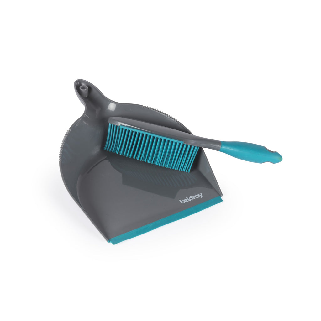 Beldray Antibac Pet Dustpan & Brush Set - Effortless Cleaning for Pet Owners with Rubber Bristles and Squeegee