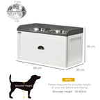 Elevate Your Pet's Dining Experience with Our Stylish Stainless Steel Raised Dog Bowl Featuring a Spacious 21L Storage Drawer for Large Dogs