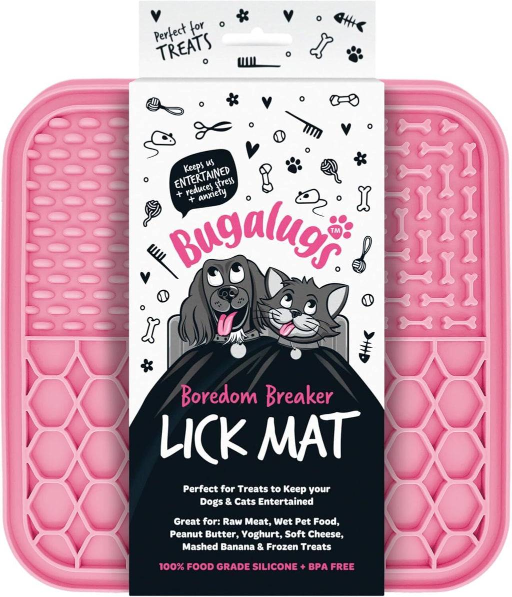 Transform Mealtime into Fun with the Bugalugs Boredom Breaker Lick Mat - Safe, Durable & Entertaining Pet Tool