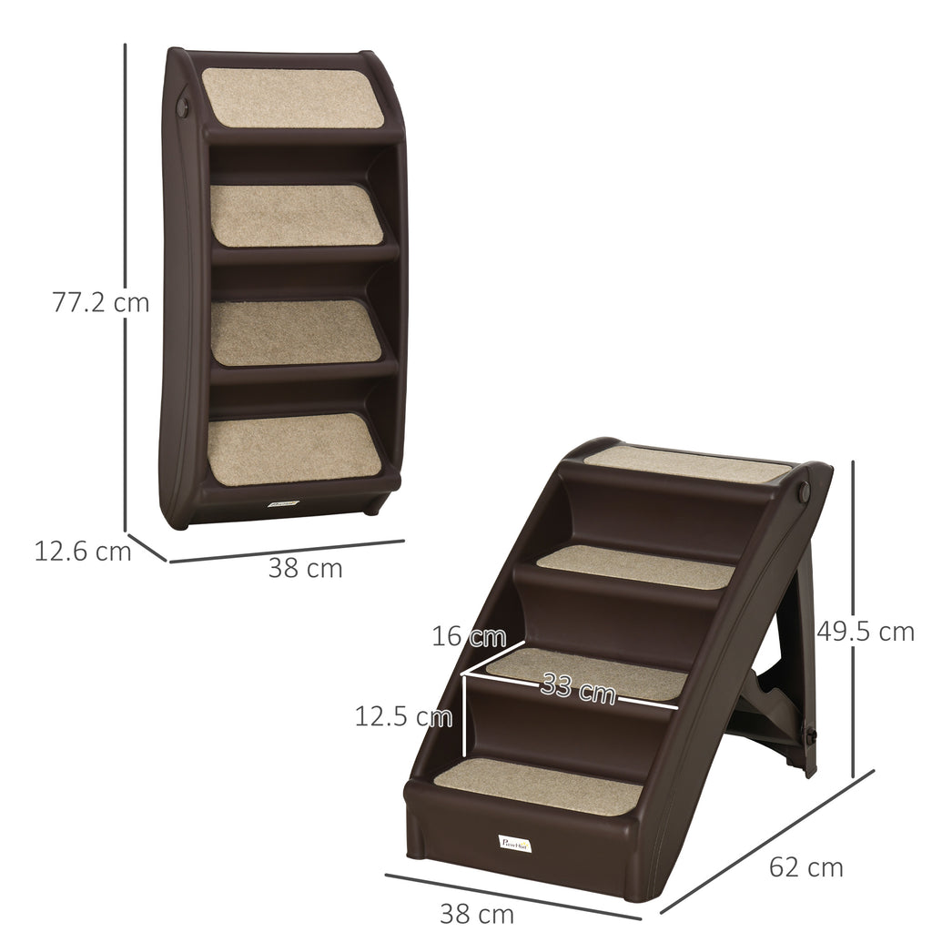 Elevate Your Pet's Comfort with Non-Slip 4-Step Portable Dog Stairs for Easy Access to Beds and Sofas