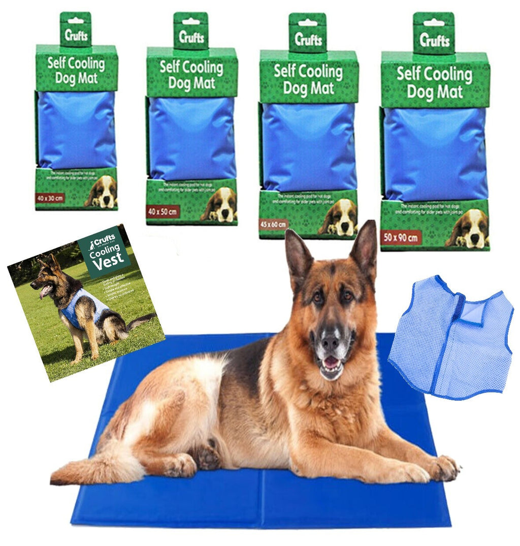 CRUFTS Summer Pet Cooling Gel Mat - Keep Your Dogs & Cats Comfortable with Stylish Vests & Collars