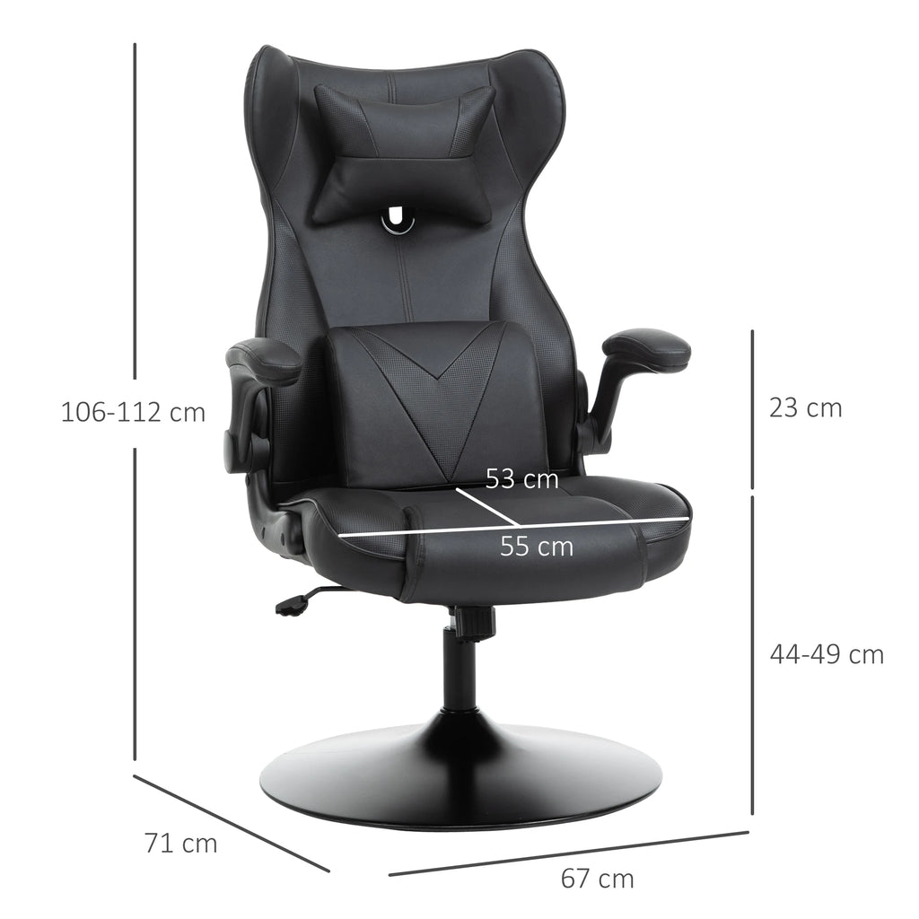 Experience Ultimate Comfort with the Vinsetto Ergonomic Gaming Chair Featuring Swivel Base and Adjustable Lumbar Support