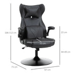 Experience Ultimate Comfort with the Vinsetto Ergonomic Gaming Chair Featuring Swivel Base and Adjustable Lumbar Support