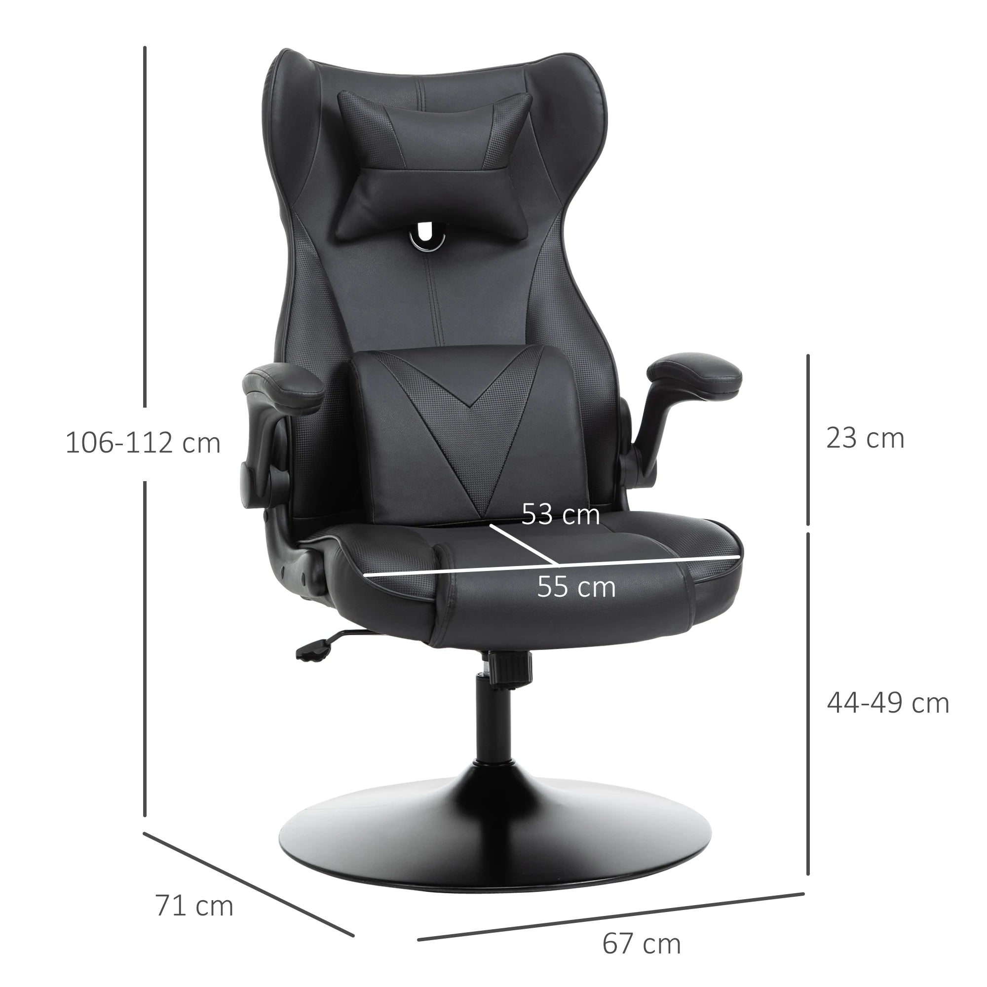 Experience Ultimate Comfort with the Vinsetto Ergonomic Gaming Chair Featuring Swivel Base and Adjustable Lumbar Support