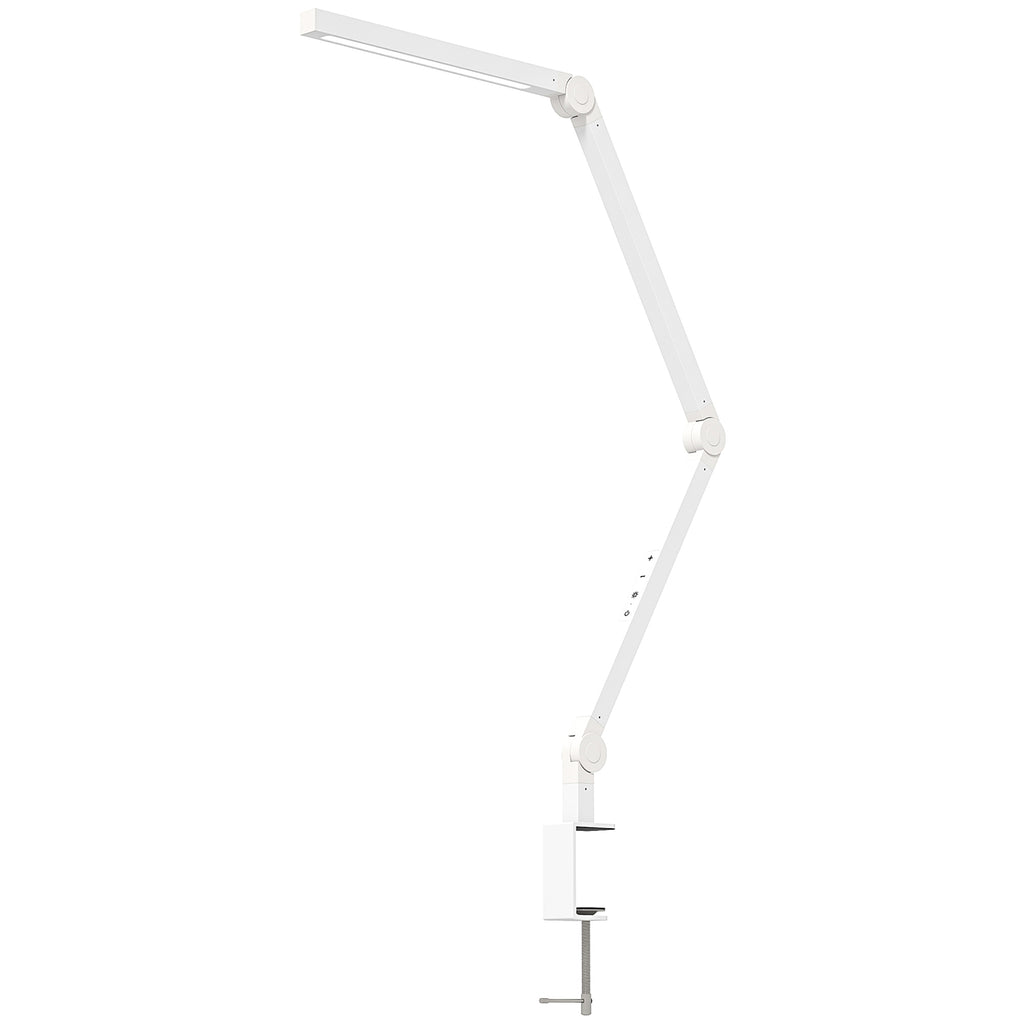 Versatile LED Desk Lamp with Dual Colour Modes - Dimmable Clamp Table Lamp for Study & Work - Sleek Black Design
