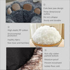Indulge Your Dog with the Cozy Bear Paw Plush Bed - A Calming Non-Slip Cushion for Large Dogs