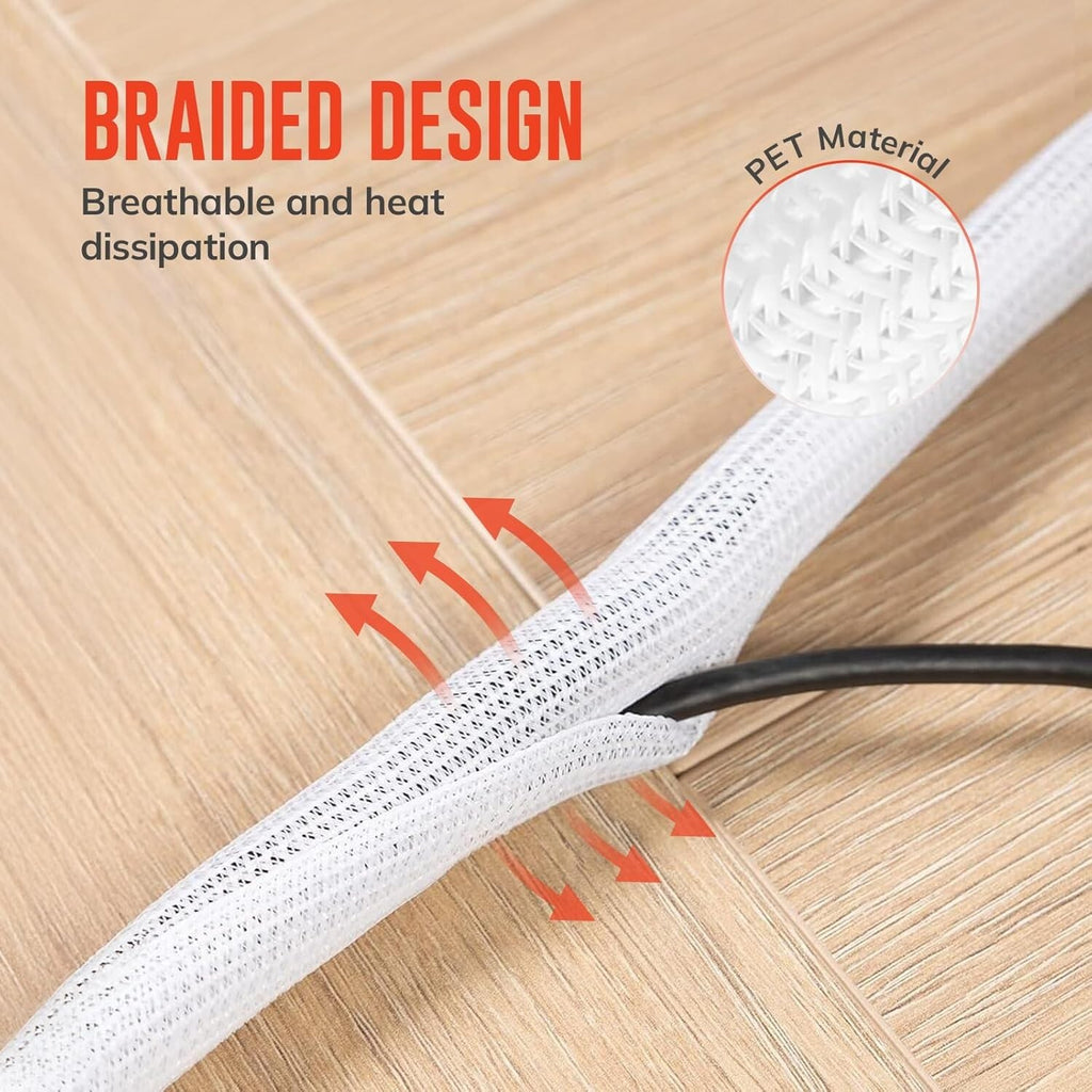 Transform Your Space with 10Ft Heavy Duty Cable Tidy Sleeves for a Clutter-Free Environment