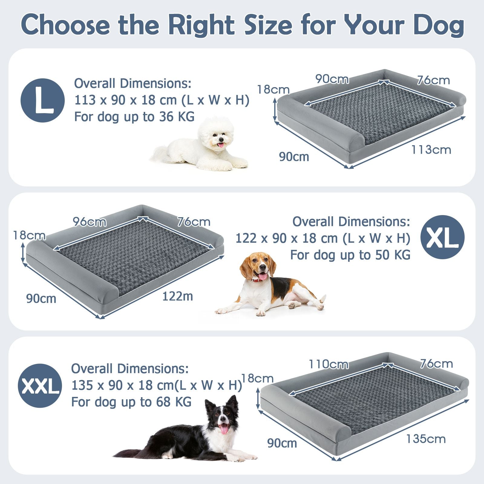Luxurious Orthopedic Foam Dog Bed - Large Size for Ultimate Comfort and Support