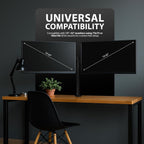 Elevate Your Workspace with the Adjustable Double Twin Arm Desk Mount for 13”-32” LCD Monitors and TVs