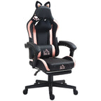 Experience Ultimate Comfort with the Ergonomic Racing Gaming Chair Featuring Recline and Footrest in Sleek Black Faux Leather