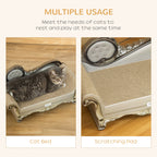 Deluxe Eco-Friendly Almond Cat Scratching Board with Catnip - The Perfect Play and Rest Spot for Your Feline Friend