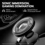 HyperX Cloud II Gaming Headset - Unleash Your Gaming Potential with Immersive 7.1 Surround Sound in Striking Red