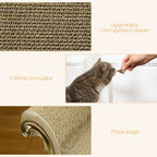 Deluxe Eco-Friendly Almond Cat Scratching Board with Catnip - The Perfect Play and Rest Spot for Your Feline Friend