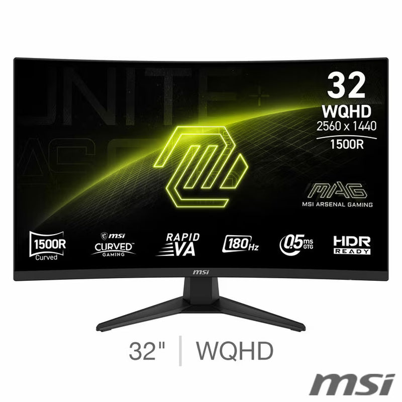 Experience Unmatched Gaming Performance with the MSI MAG 321CQF E18 32" WQHD 180Hz VA Monitor
