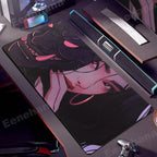 Elevate Your Gaming Experience with the Japanese Mask Girl XXL Non-Slip Mouse Pad - Perfect for Gamers and E-Sports Enthusiasts