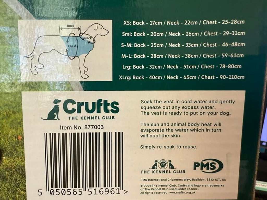 CRUFTS Summer Pet Cooling Gel Mat - Keep Your Dogs & Cats Comfortable with Stylish Vests & Collars