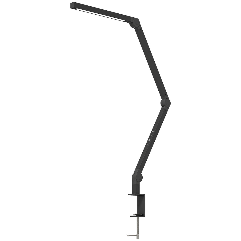 Versatile LED Desk Lamp with Dual Colour Modes - Dimmable Clamp Table Lamp for Study & Work - Sleek Black Design