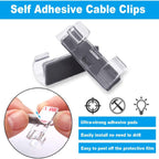 Keep Your Wires Neat and Organized with Self-Adhesive Cable Clips - Perfect for Desk Management!
