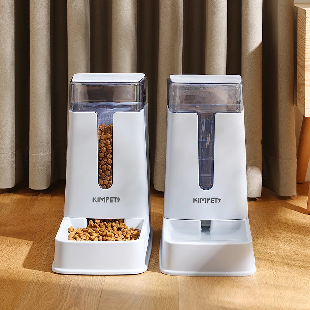 Revolutionary 2-Pack Automatic Pet Feeder and Drinking Fountain - Essential Travel Supplies for Happy Dogs and Cats
