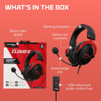 HyperX Cloud II Gaming Headset - Unleash Your Gaming Potential with Immersive 7.1 Surround Sound in Striking Red