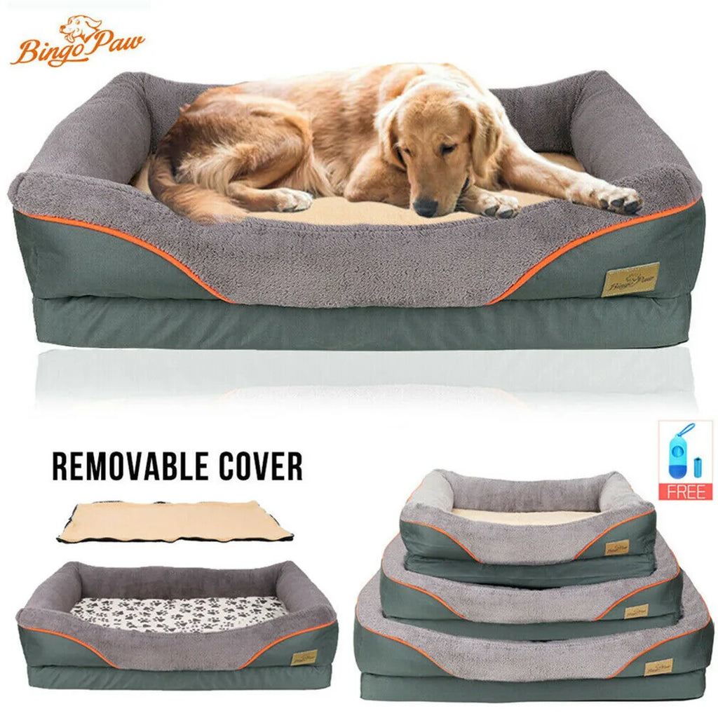 Ultimate Comfort: Heavy Duty Large Orthopedic Waterproof Dog Bed with Soft Foam Cushion - Perfect for XL Pets!
