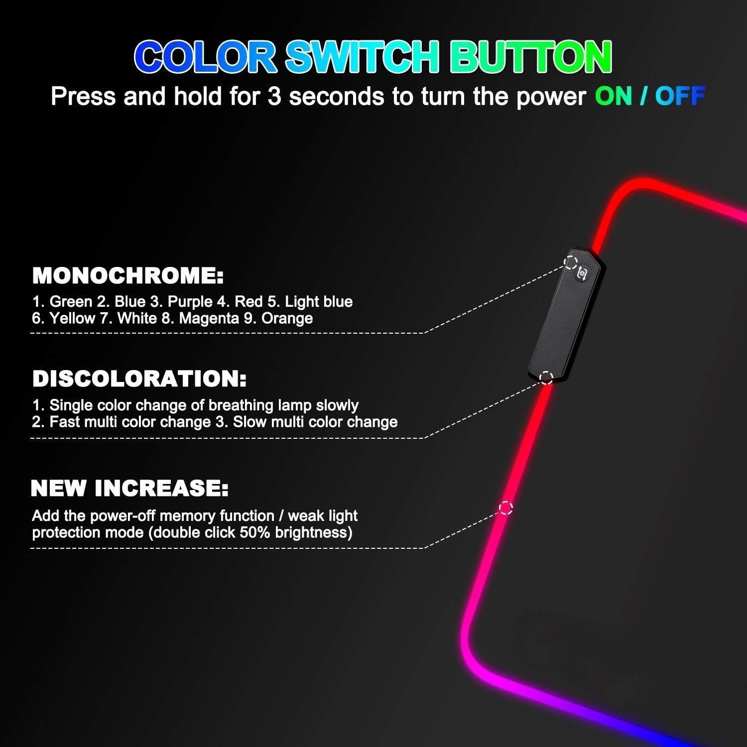 Elevate Your Gaming Experience with the Extra Large Vibrant RGB Gaming Mouse Pad - 15 Dynamic Lighting Modes & Anti-Slip Design