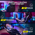 Revolutionary Ergonomic Gaming Chair with Footrest and Pocket Spring Cushion - Ultimate Comfort for Home Office and Gaming Enthusiasts