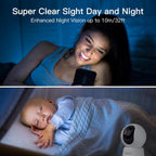 LAXIHUB 2K 3MP Pet Camera - Ultimate Indoor Security Solution for Dogs, Cats, and Babies with 360° View and Smart Features