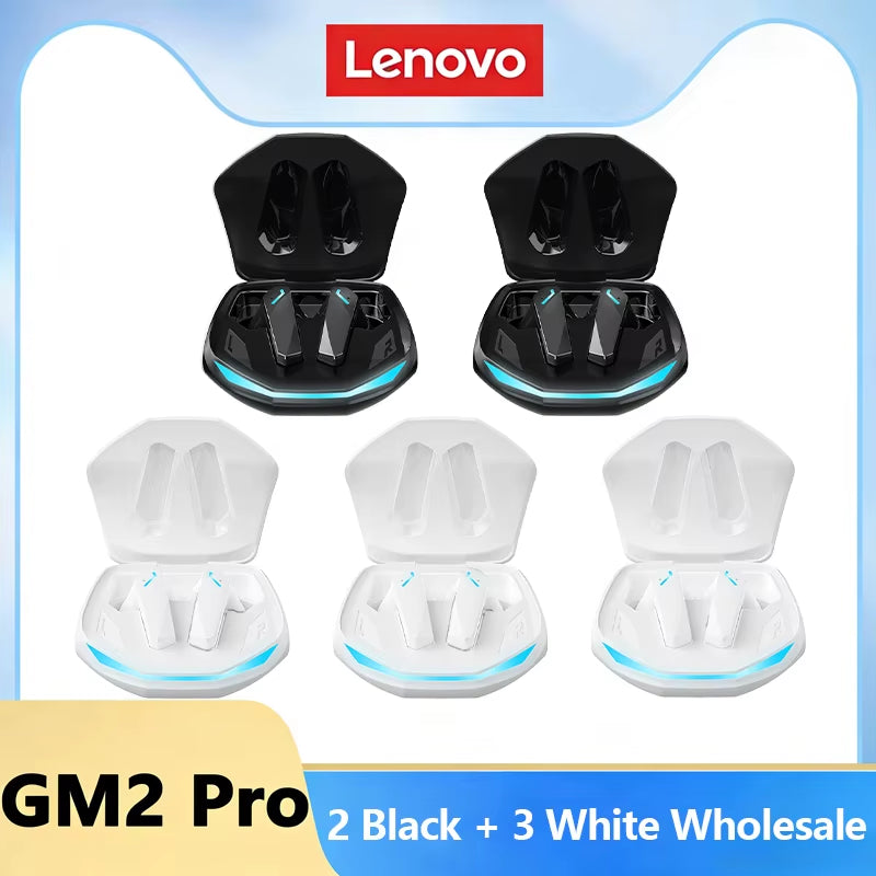 Experience Superior Sound with Lenovo GM2 Pro Bluetooth 5.3 Earphones - Dual Modes for Music and Gaming, Active Noise Cancelling, and Long Battery Life!