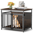 Stylish and Durable 3-Door Dog Crate with Hollow Top – The Perfect Home for Your Small to Medium Dogs!