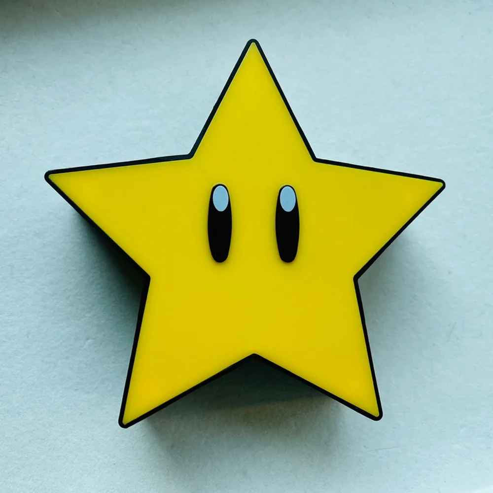 Brighten Your Child's Room with the Super Mario Bros Star LED Night Light - USB Rechargeable and Musical Fun for Kids - Ideal Gift in the UK