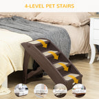 Elevate Your Pet's Comfort with Non-Slip 4-Step Portable Dog Stairs for Easy Access to Beds and Sofas