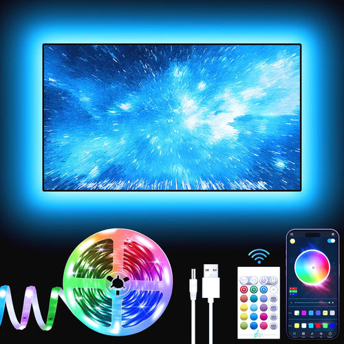 Illuminate Your Entertainment: 13.1Ft LED Lights for 40-65 Inch TVs Enhance Your Viewing Experience!