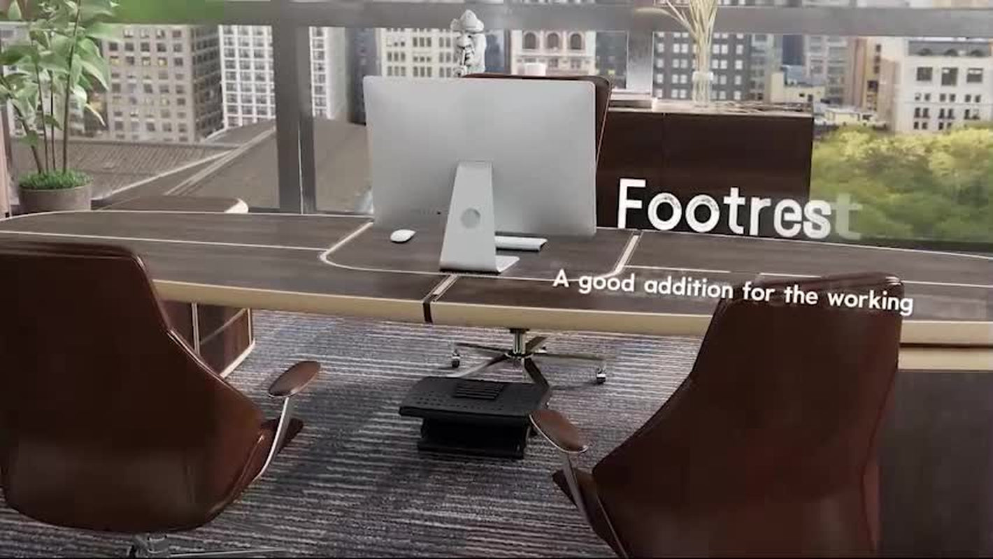 Experience Ultimate Comfort with the Adjustable Ergonomic Foot Rest Under Desk Featuring Soothing Massage Rollers