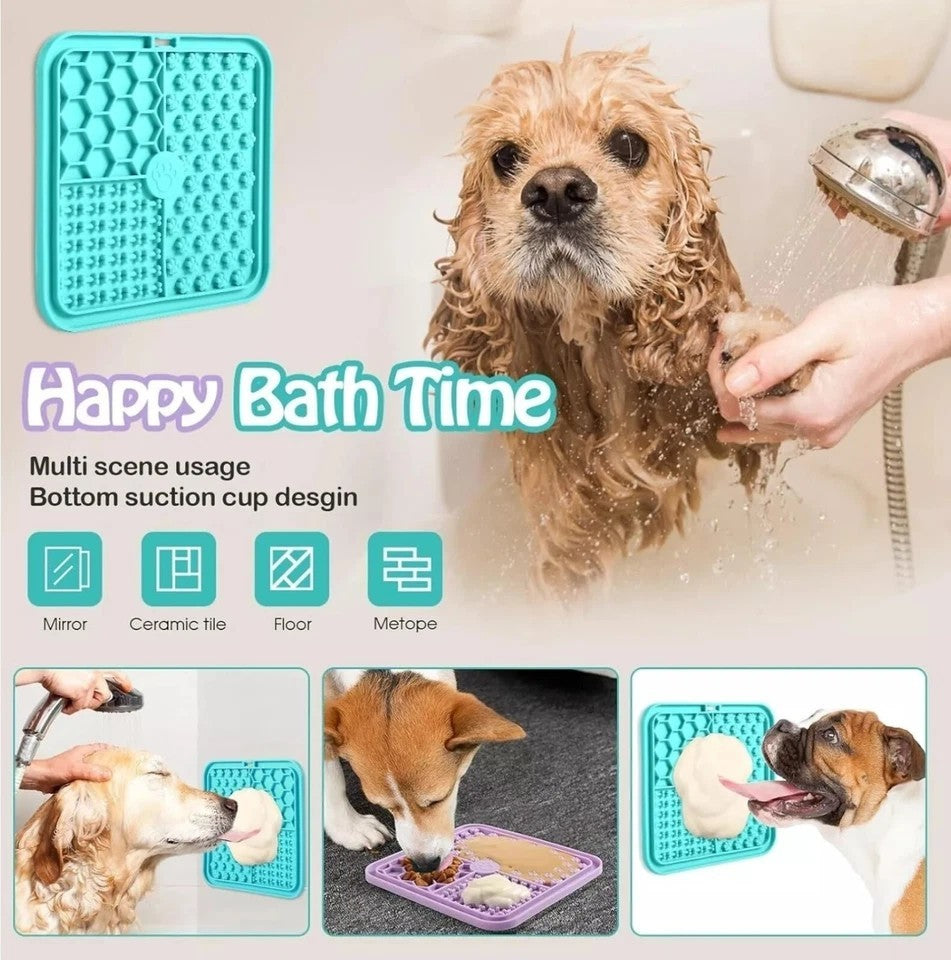 Double the Delight: 2-Pack Licky Mats for Dogs and Cats - Fun Suction Cup Treats for Stress-Free Grooming!