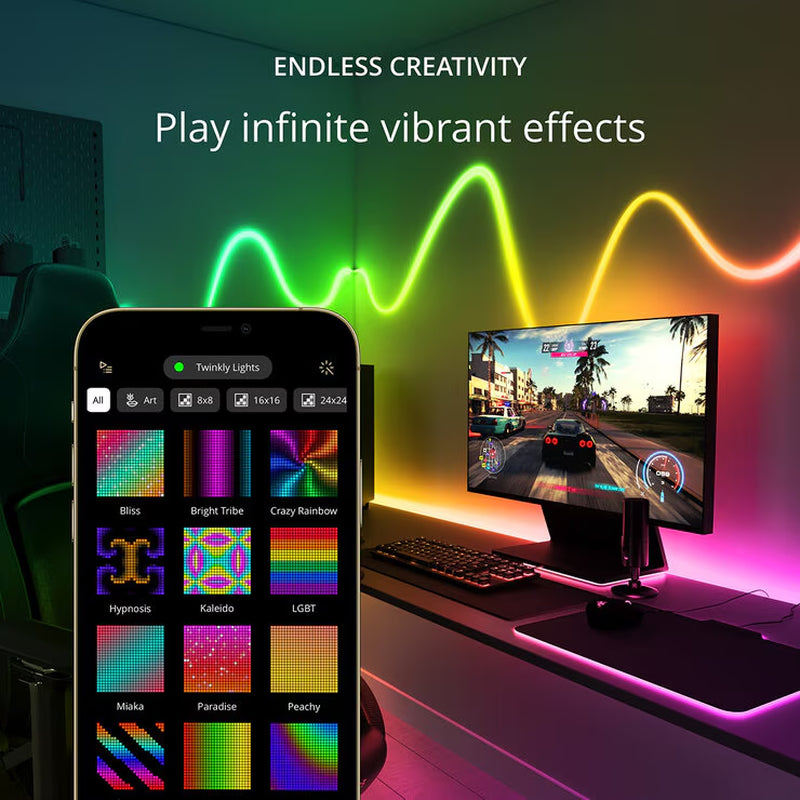 Transform Your Space with the 9.8 Ft Smart Multicolor LED Flex Tube - Endless Ambiance at Your Fingertips