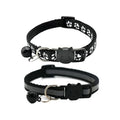 Keep Your Kittens Safe and Stylish with Our 2 Pack Reflective Black Cat Collars - Quick Release with Bell!