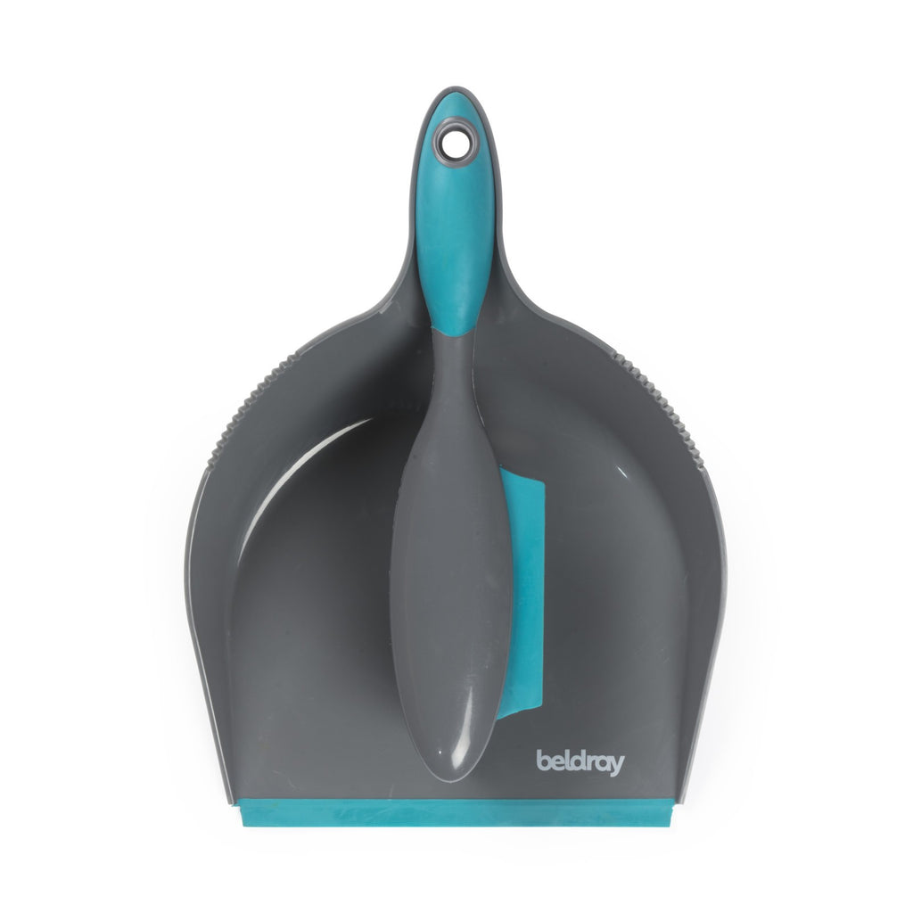 Beldray Antibac Pet Dustpan & Brush Set - Effortless Cleaning for Pet Owners with Rubber Bristles and Squeegee