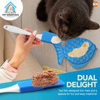 Elevate Your Pet's Mealtime with Our 2-Pack Silicone Lick Mats for Cats & Dogs - Includes Spatula & Strong Suction Cups!