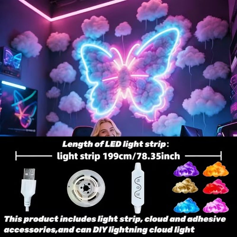 RGB Thunder Cloud Night Lamp - Perfect USB Bedroom Decor for Esports Fans in the UK
