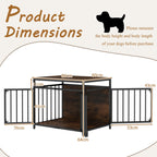 Stylish and Durable 3-Door Dog Crate with Hollow Top – The Perfect Home for Your Small to Medium Dogs!