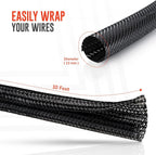 Transform Your Space with 10Ft Heavy Duty Cable Tidy Sleeves for a Clutter-Free Environment