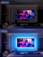Illuminate Your Entertainment: 13.1Ft LED Lights for 40-65 Inch TVs Enhance Your Viewing Experience!