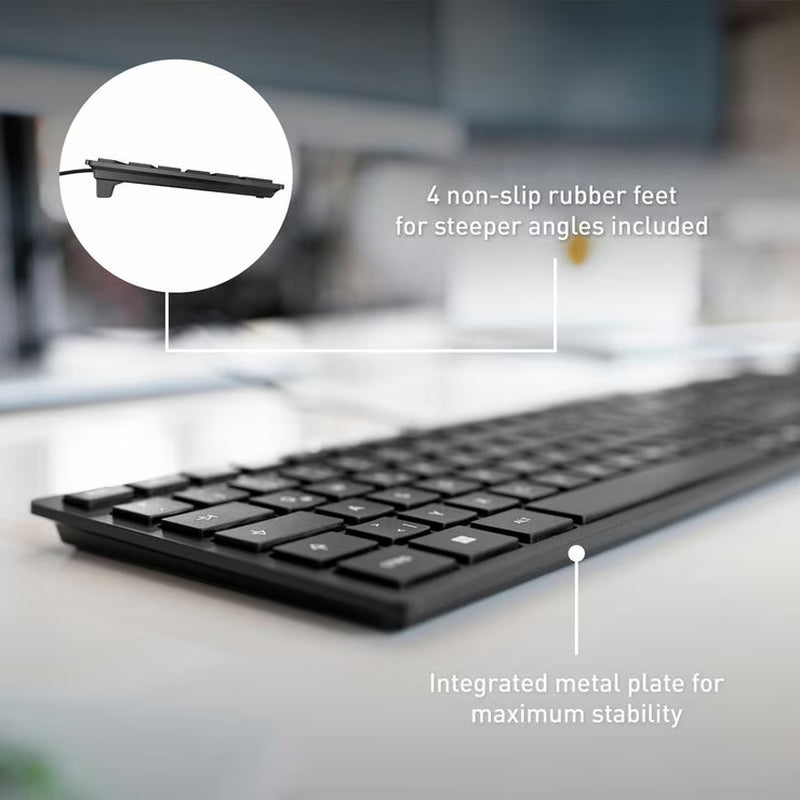 Sleek and Stylish KC 6000 SLIM Wired Keyboard - Elevate Your Workspace with Precision and Comfort